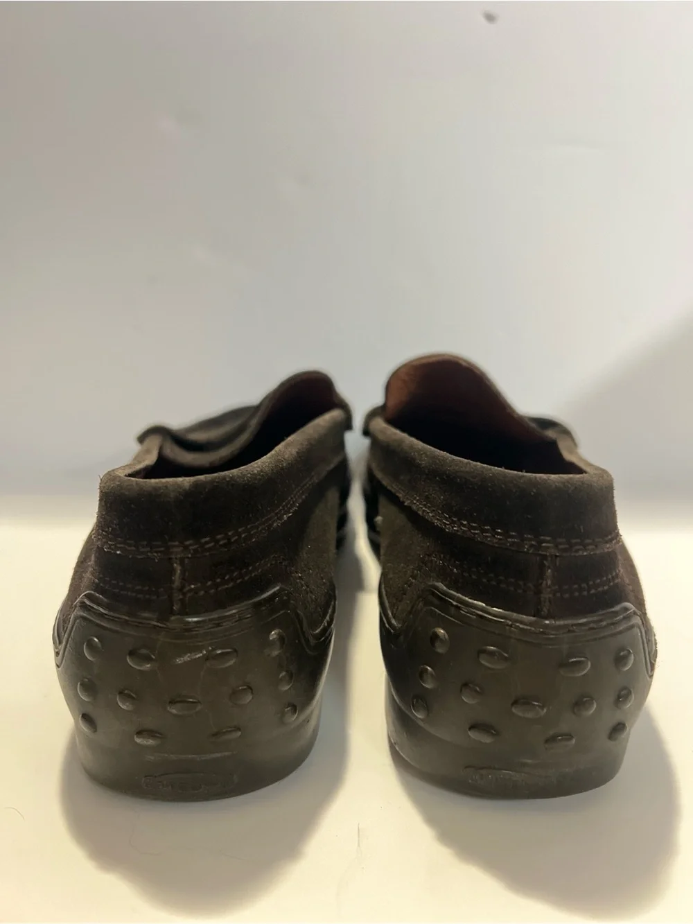 Tod’s Brown Suede Penny Loafers Size 11 Made in Italy Vibram Luxury Shoes